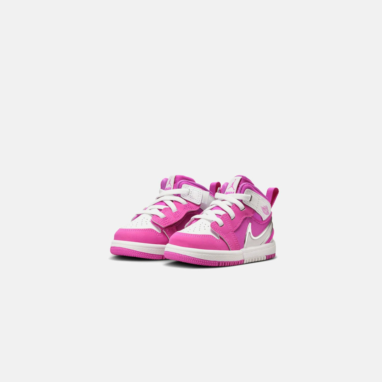 Kids Kith Jordan TD Air Jordan 1 Mid RM Easyon - Fire Pink / White