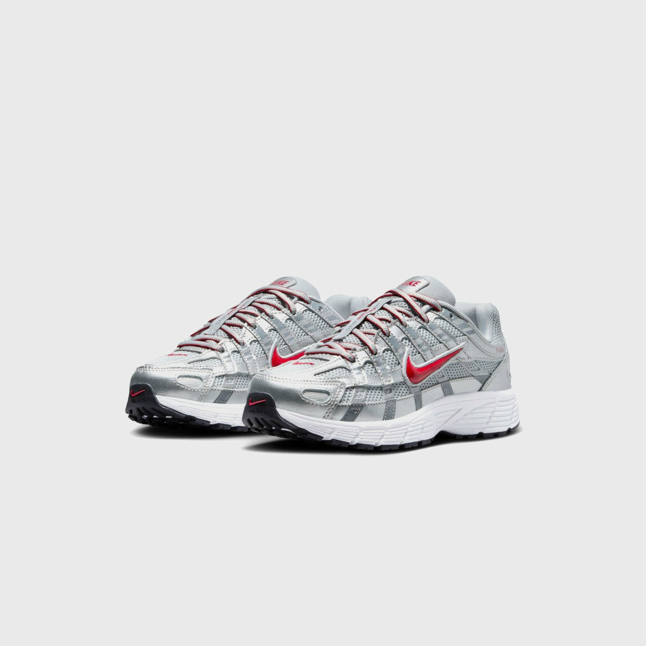 Kids Kith Nike GS P-6000 - Metallic Silver / Gym Red / Flat Silver