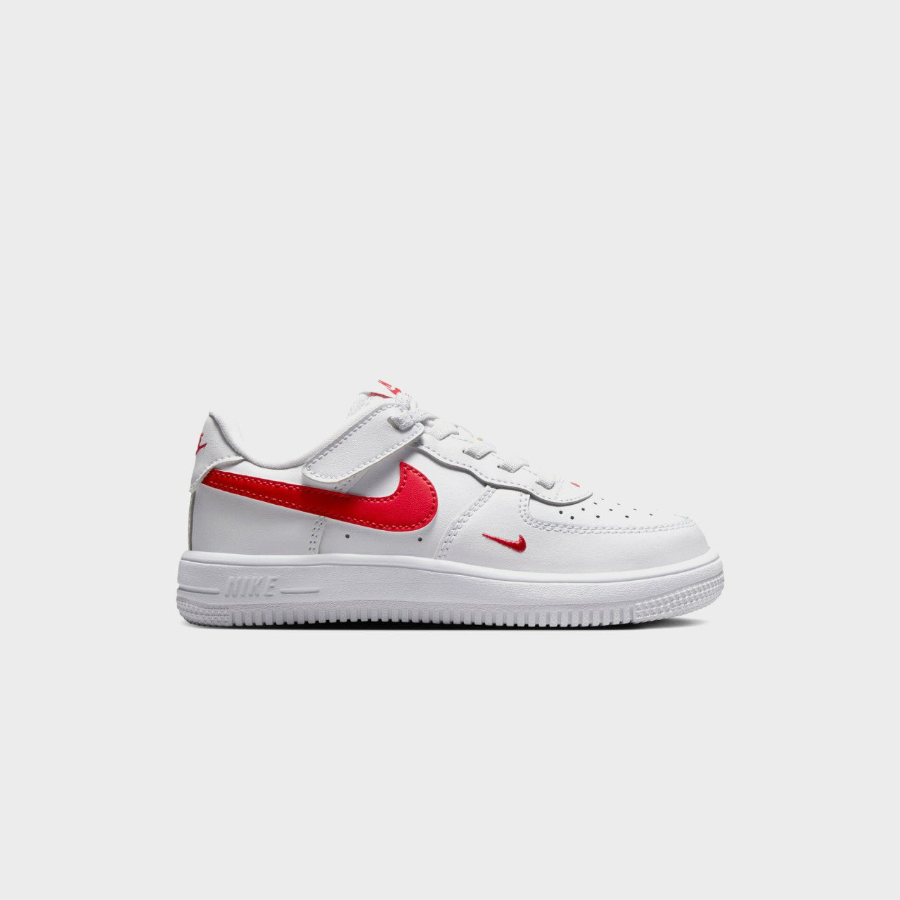 Kids Kith Nike PS Force 1 Low Easyon Stretch Lace Casual - White / University Re