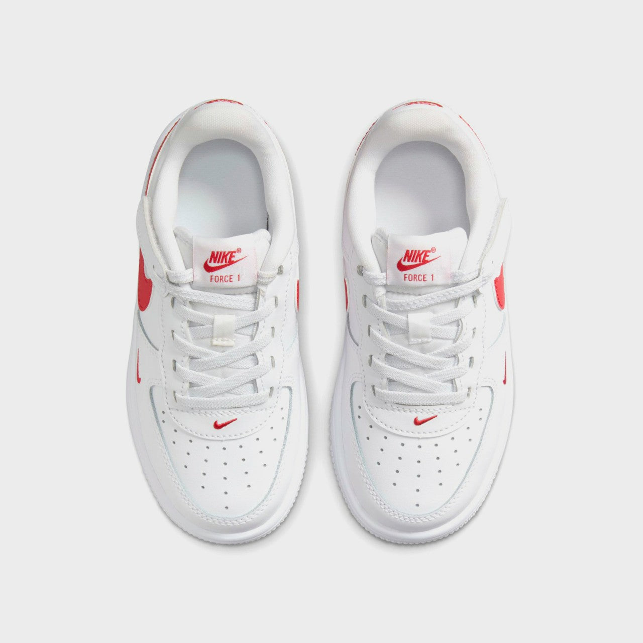 Kids Kith Nike PS Force 1 Low Easyon Stretch Lace Casual - White / University Re