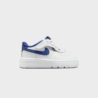 Kids Kith Nike TD Force 1 Low Easyon - White / Deep Royal Blue / University Red