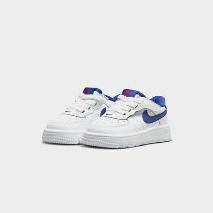 Kids Kith Nike TD Force 1 Low Easyon - White / Deep Royal Blue / University Red