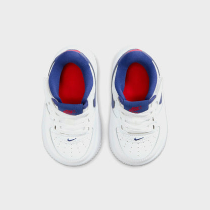 Kids Kith Nike TD Force 1 Low Easyon - White / Deep Royal Blue / University Red