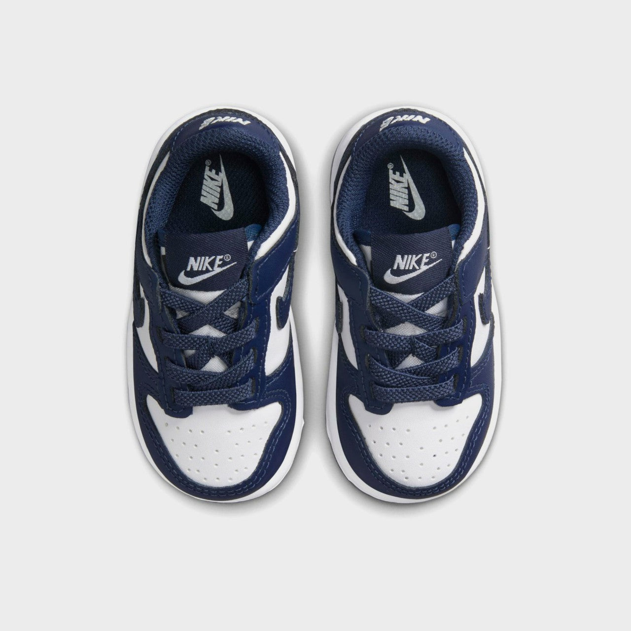 Kids Kith Nike TD Dunk Low - White / Midnight Navy / White