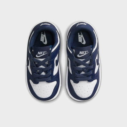 Kids Kith Nike TD Dunk Low - White / Midnight Navy / White