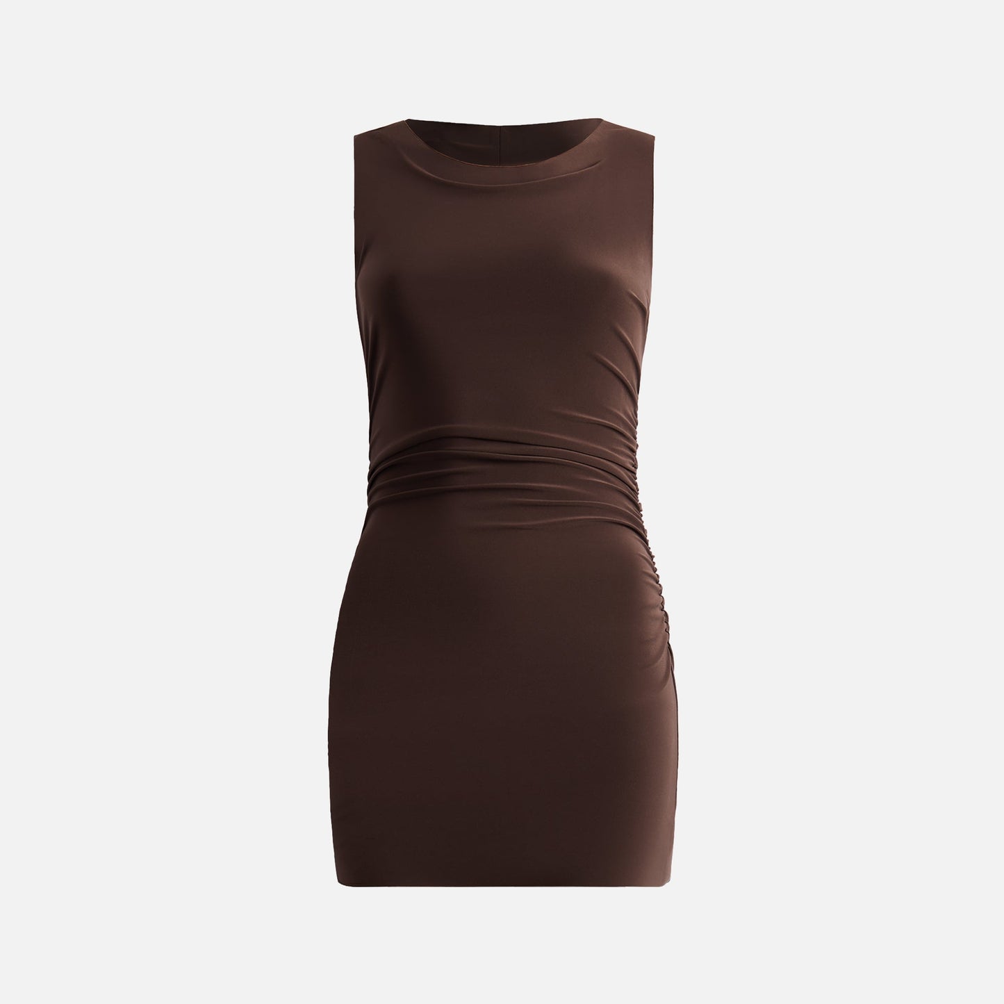 Women Kith Norma Kamali Sleeveless Pickleball Mini Dress - Chocolate