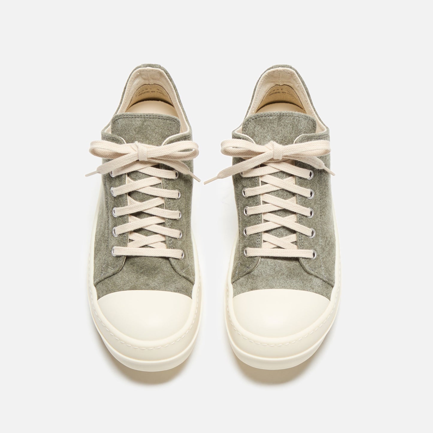 Women Kith Rick Owens WMNS DRKSHDW Low Sneaks - Sage / Milk / Milk Scarpe in Pell