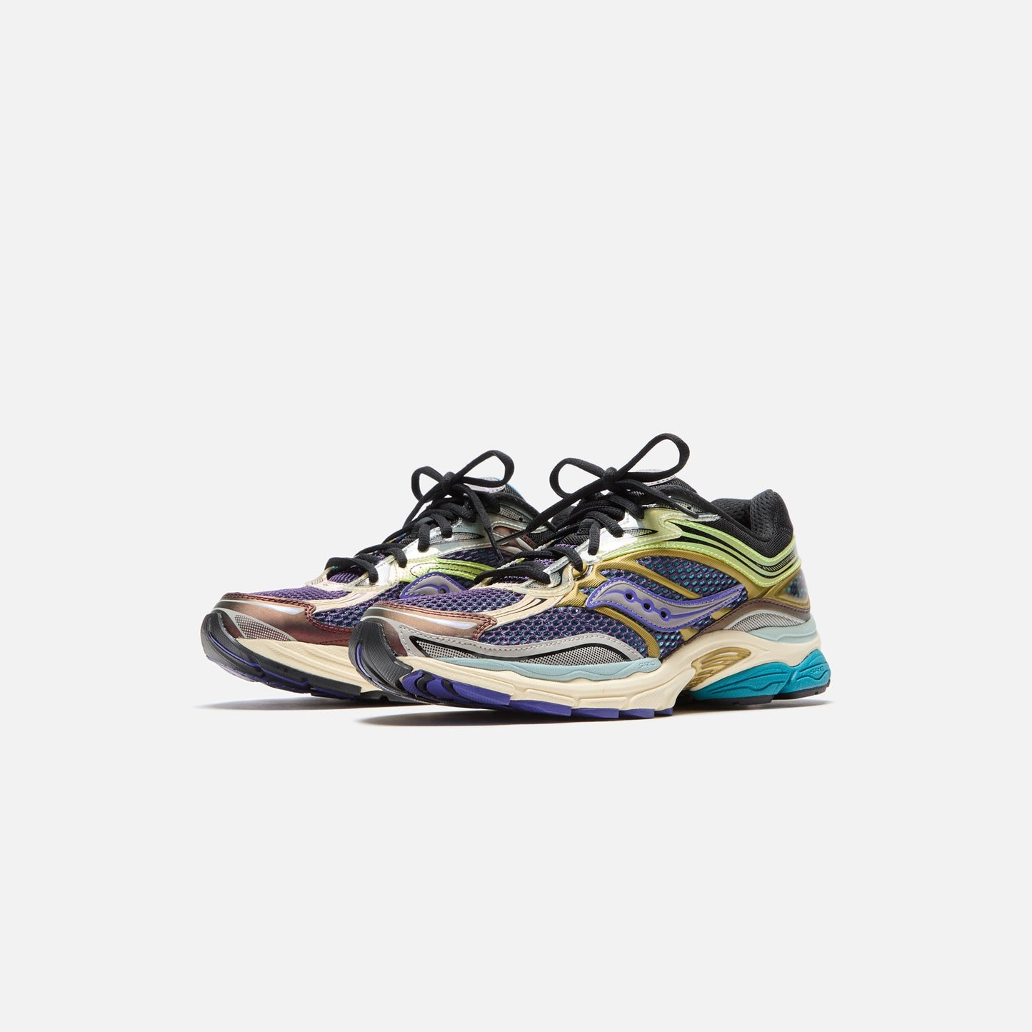 Men Kith Saucony Progrid Omni 9 - Purple / Yellow