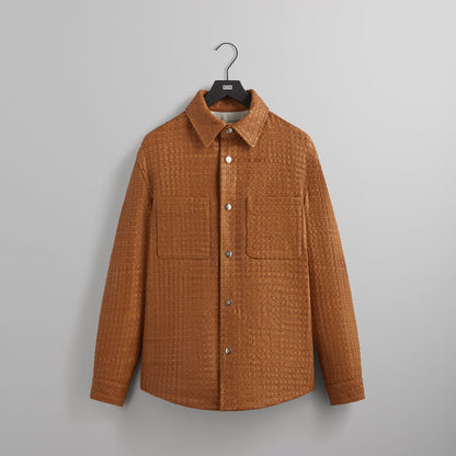 Men Kith &Kin Woven Leather Apollo II Shirt - Tool