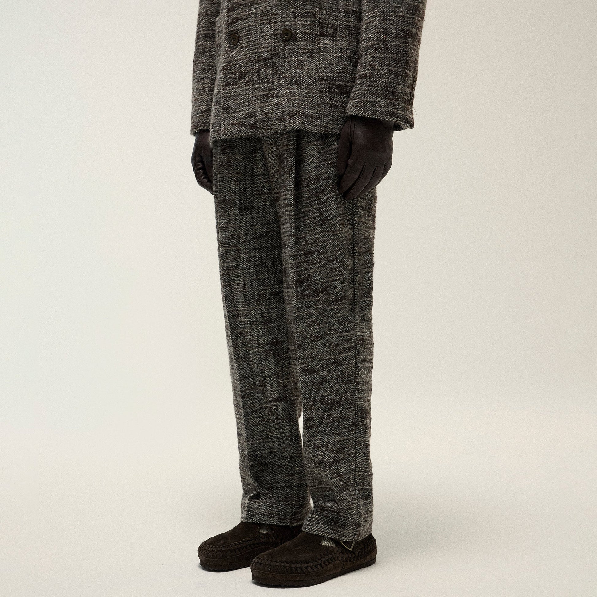 Men Kith &Kin Tweed Kylan Pleated Trouser - Theory