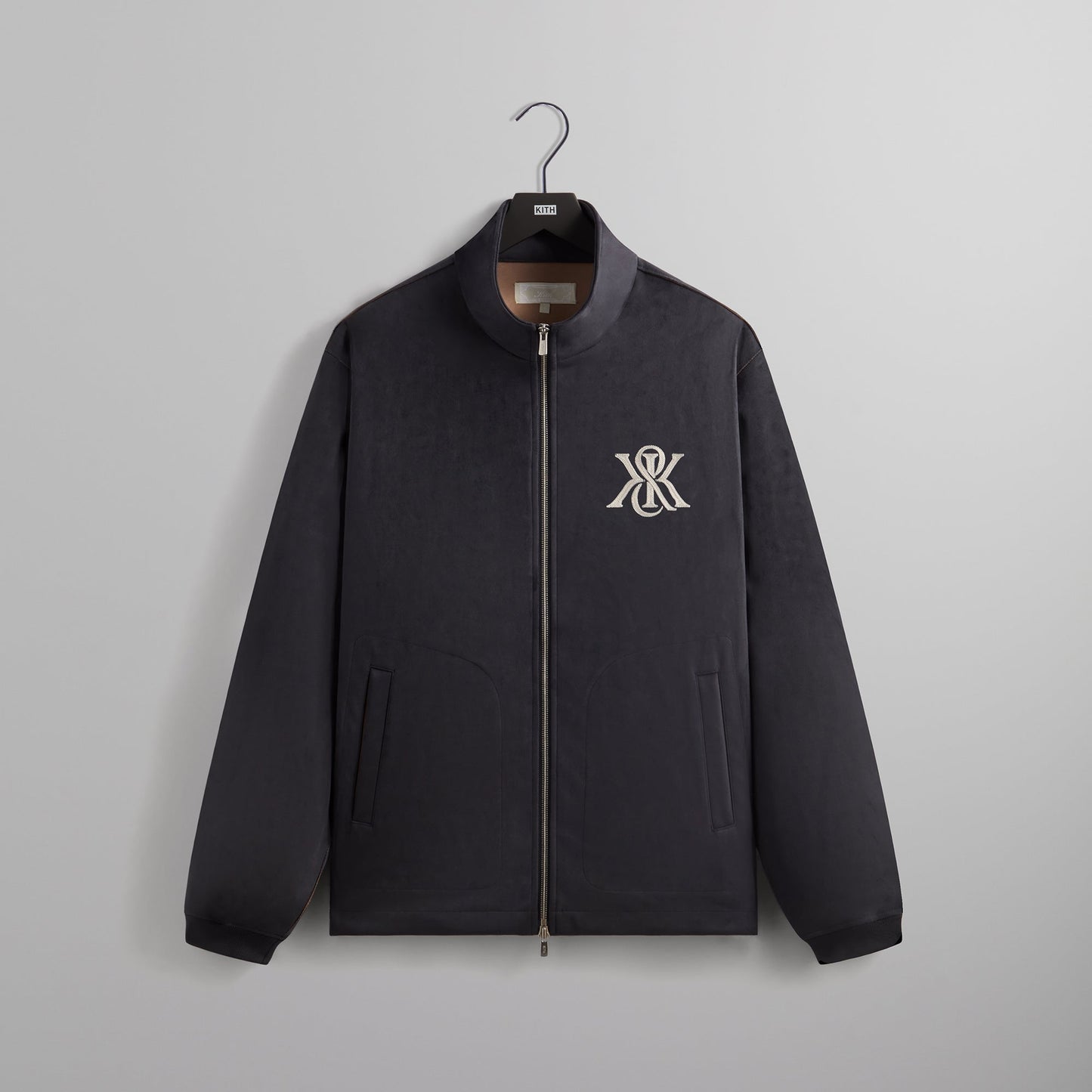 Men Kith Kith Bonded Microsuede Ali Track Jacket - Nocturnal