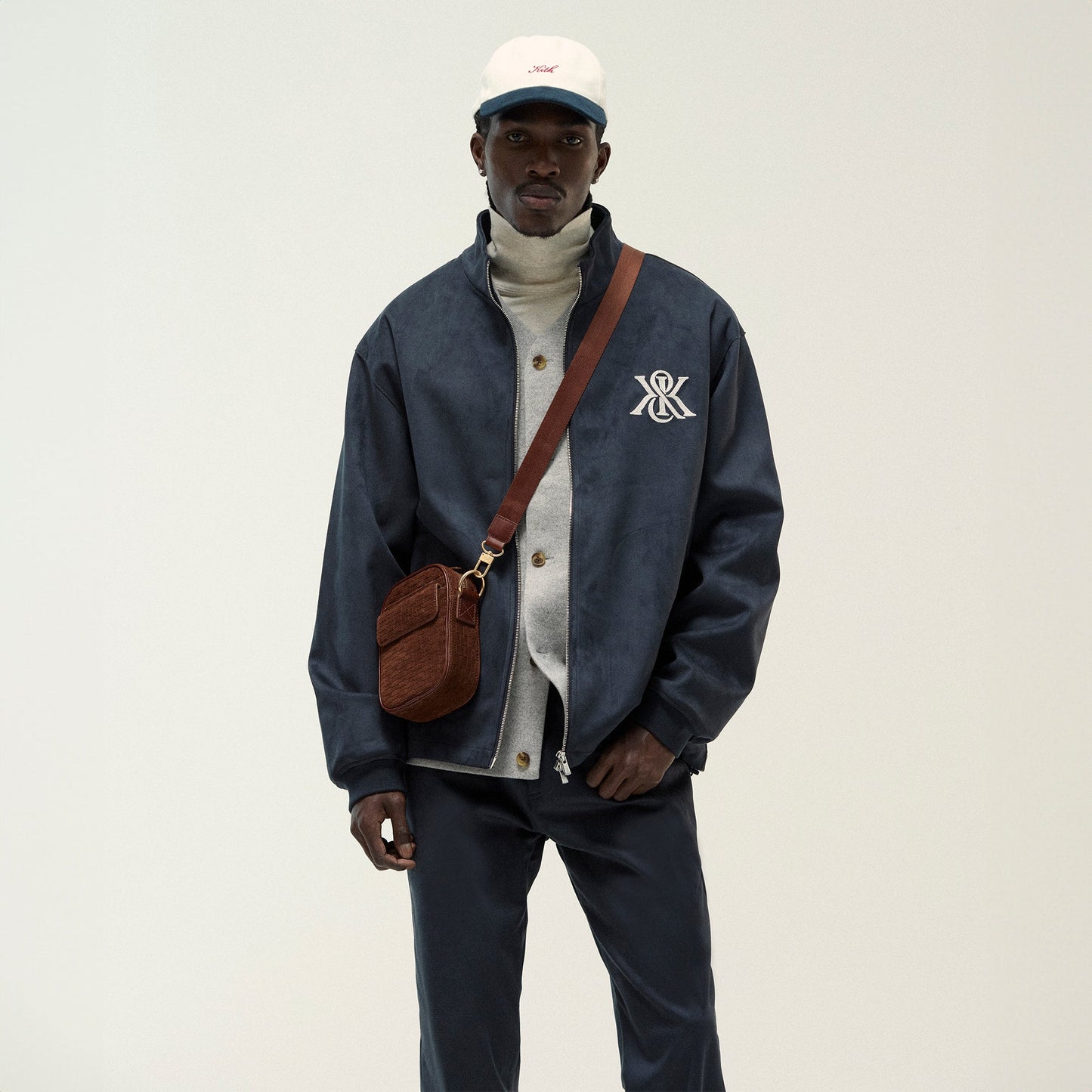 Men Kith Kith Bonded Microsuede Ali Track Jacket - Nocturnal