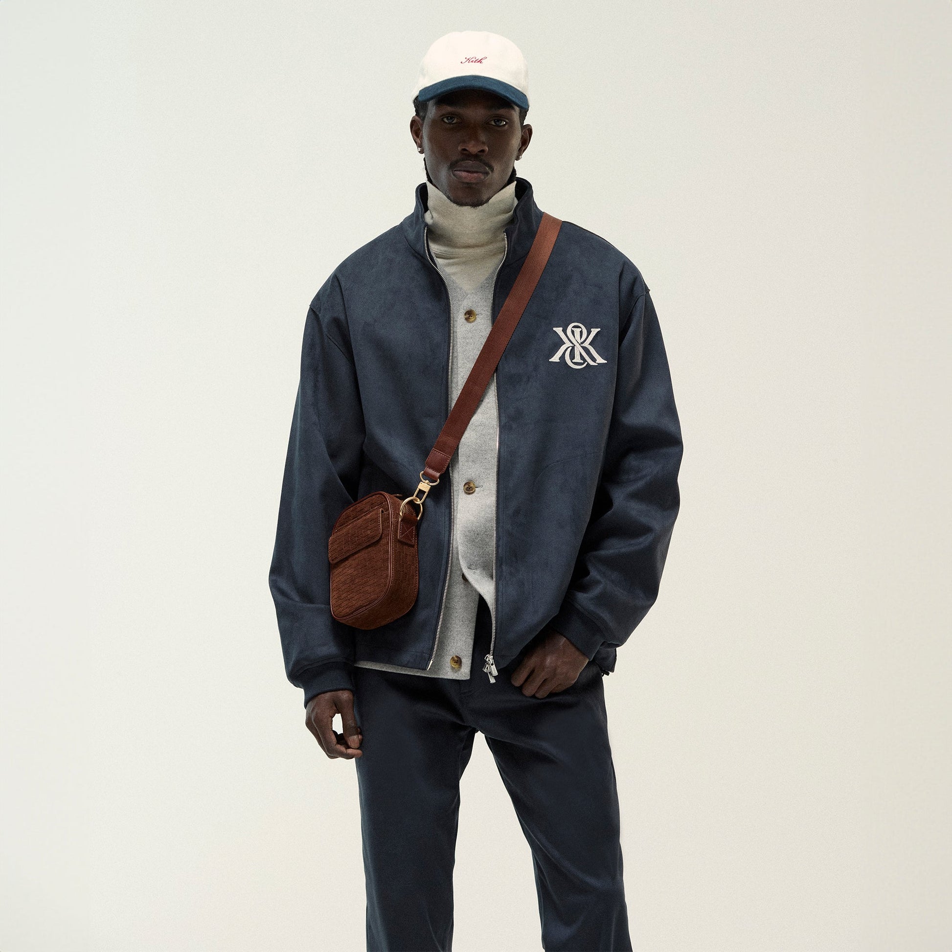 Men Kith Kith Bonded Microsuede Ali Track Jacket - Nocturnal