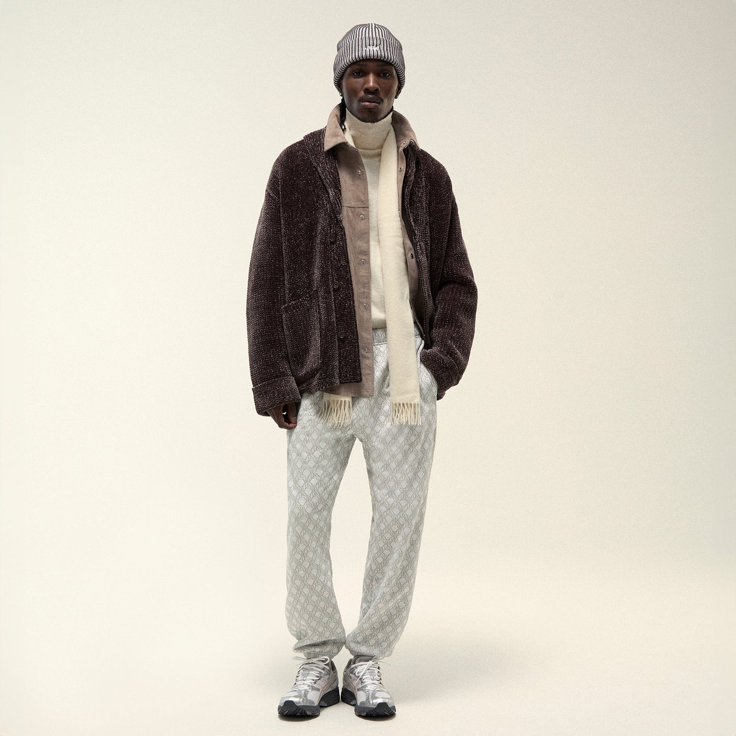 Men Kith Kith Bonded Fleece Nelson Sweatpant - Light Heather Grey