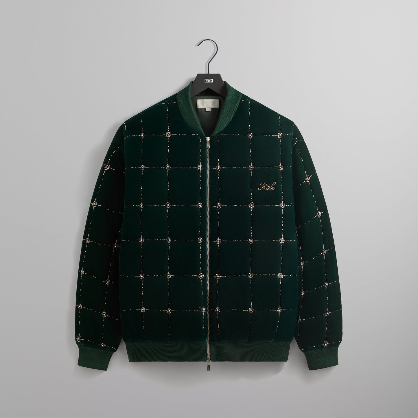 Men Kith Kith Beaded Velvet Clay Bomber Jacket - Stadium