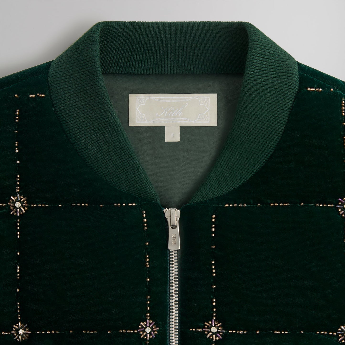 Men Kith Kith Beaded Velvet Clay Bomber Jacket - Stadium