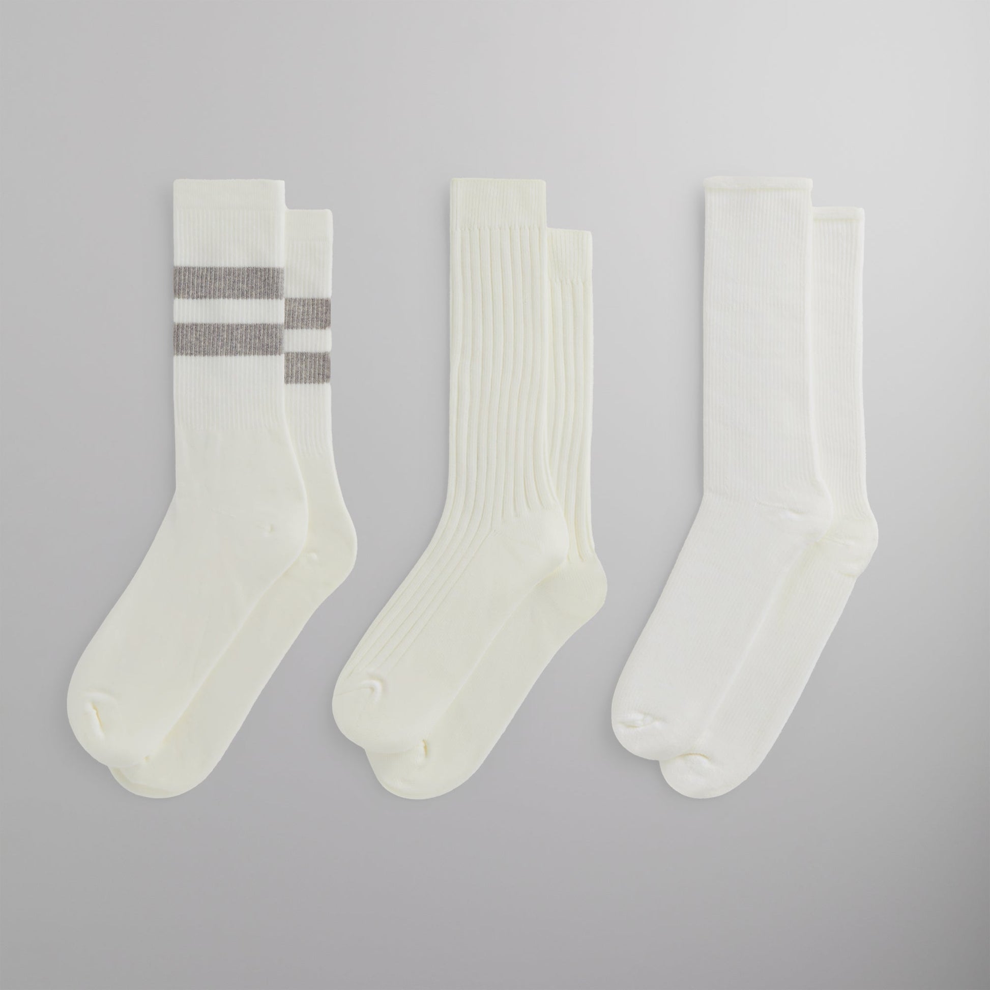 Men Kith Kith Three Pack Mixed Cotton Socks -Silk