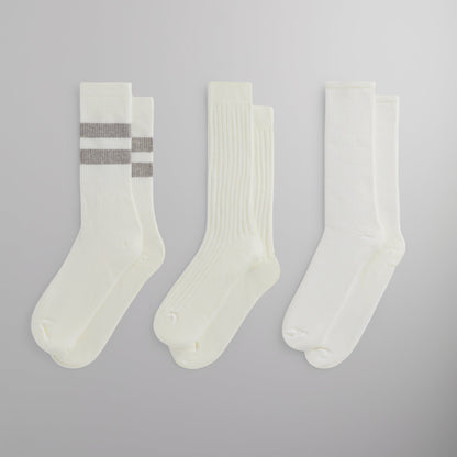 Men Kith Kith Three Pack Mixed Cotton Socks -Silk
