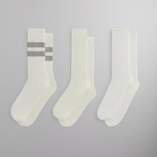 Men Kith Kith Three Pack Mixed Cotton Socks -Silk
