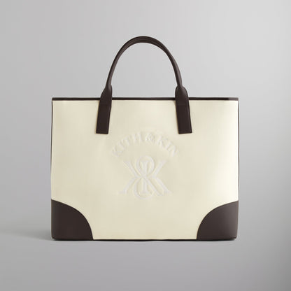 Men Kith Kith Leather Trimmed Canvas Tote - Sandrift