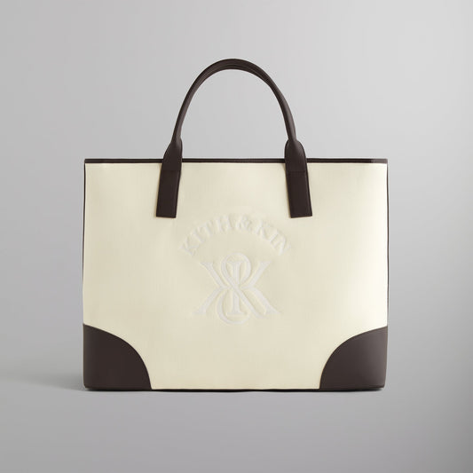 Men Kith Kith Leather Trimmed Canvas Tote - Sandrift