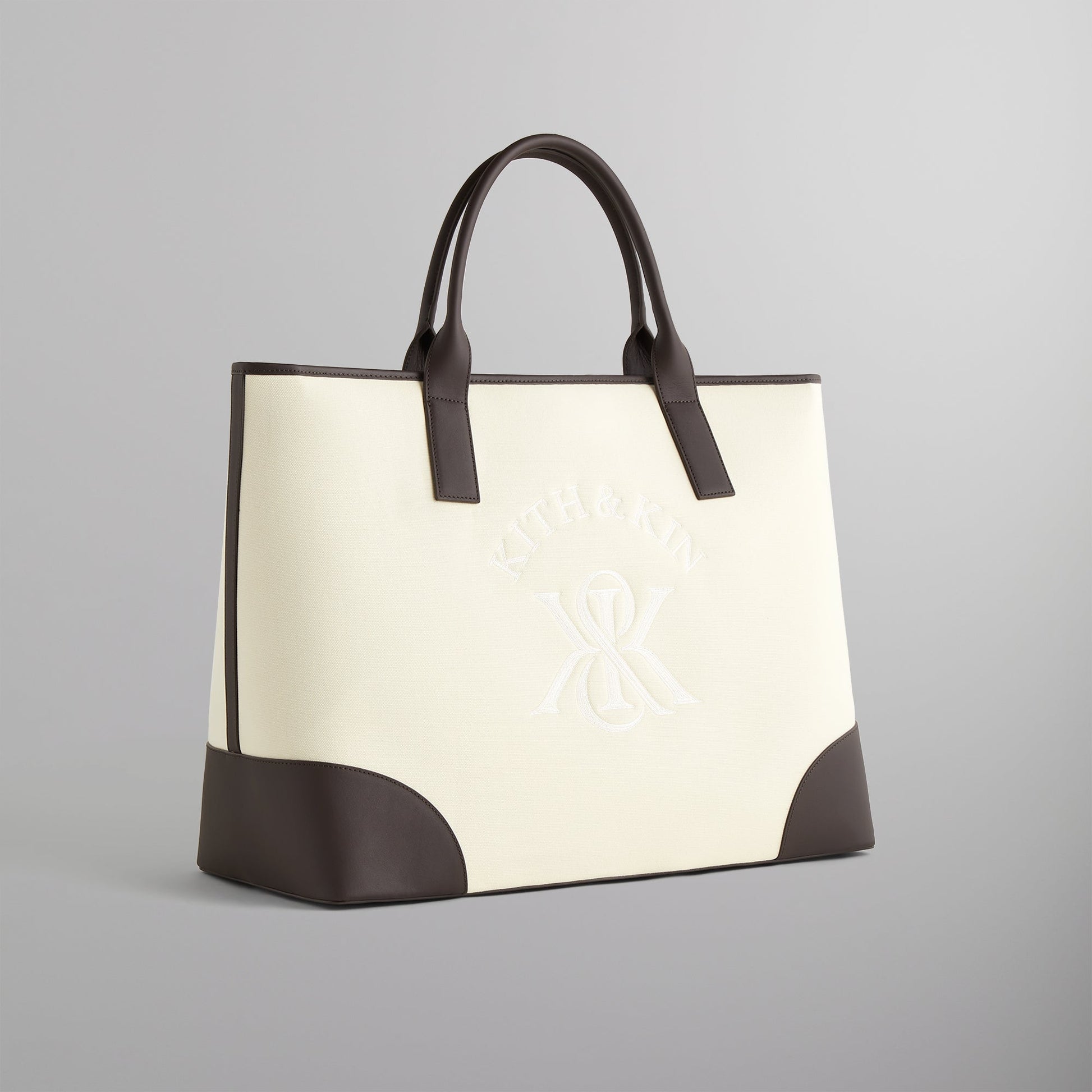 Men Kith Kith Leather Trimmed Canvas Tote - Sandrift