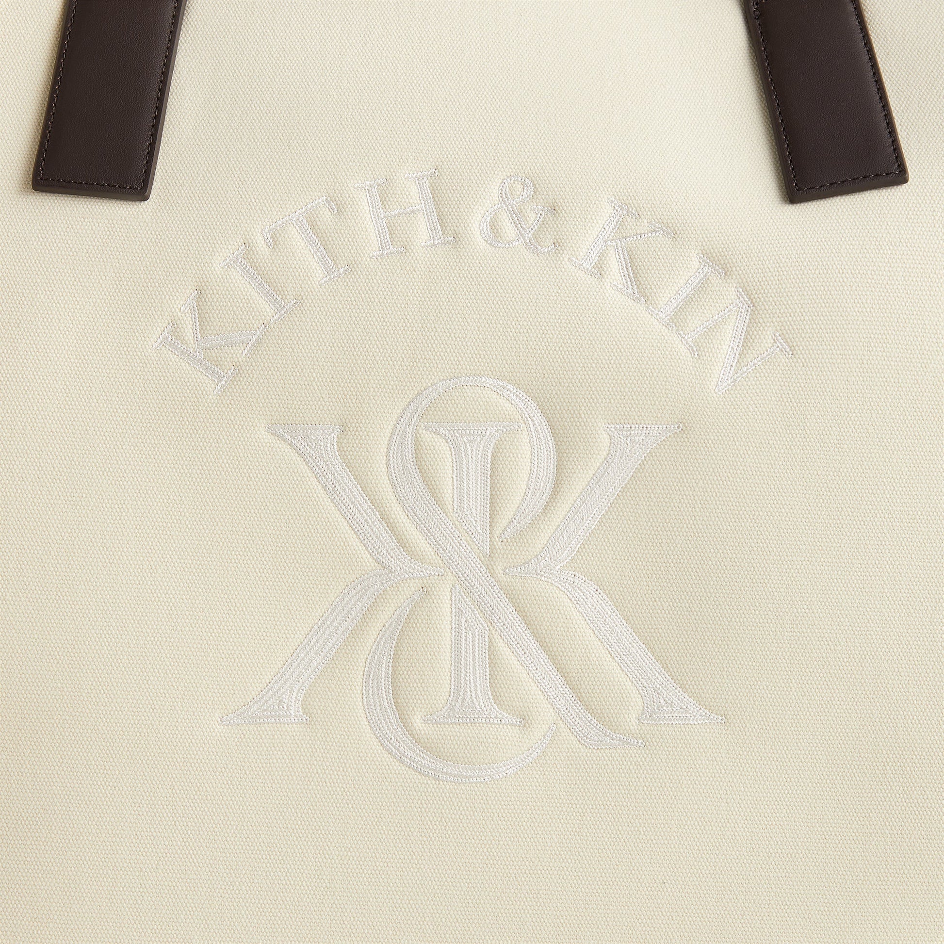 Men Kith Kith Leather Trimmed Canvas Tote - Sandrift