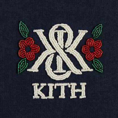 Men Kith Kith K&K Beaded Nelson Hoodie - Nocturnal