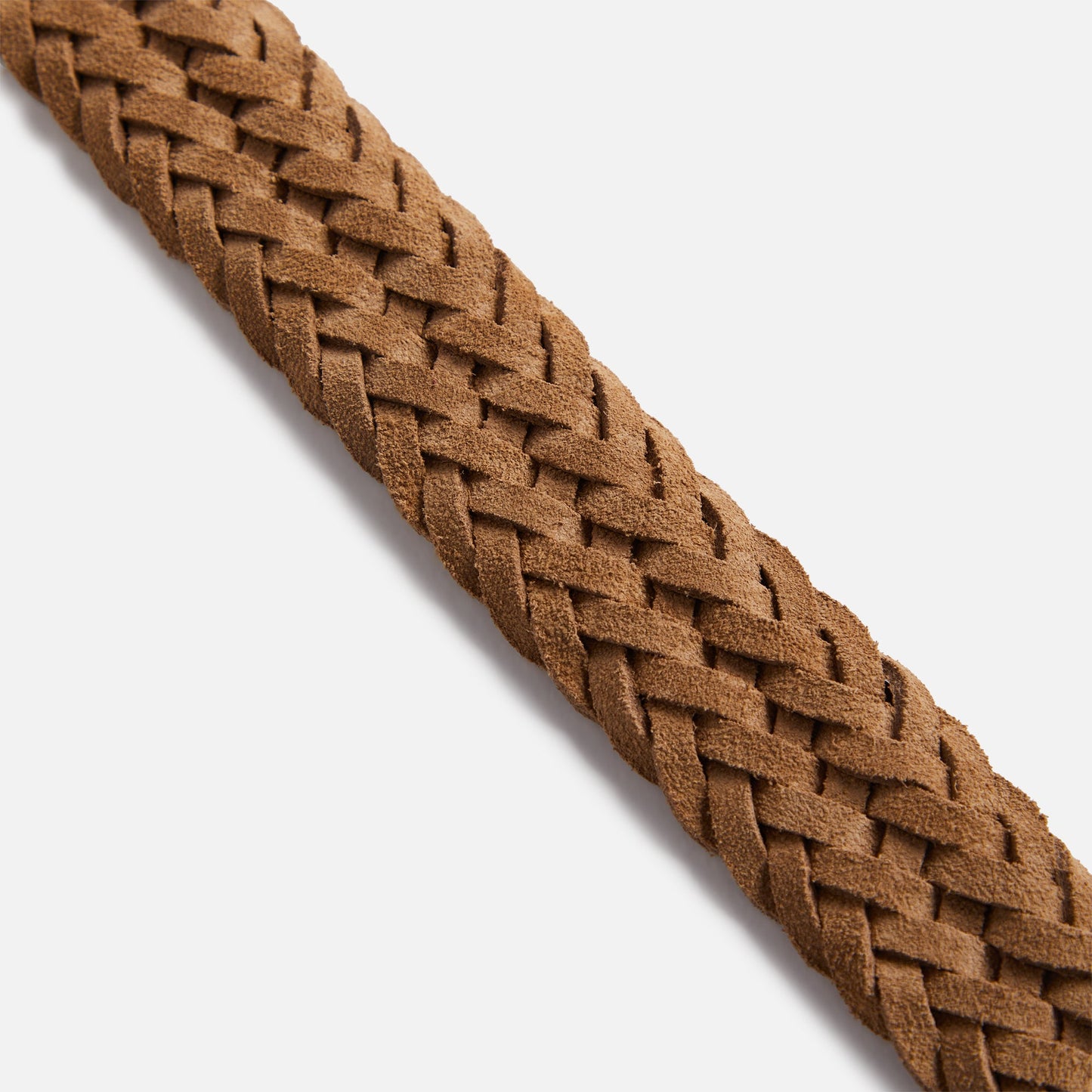 Men Kith Anderson's Suede Woven Belt - Tan