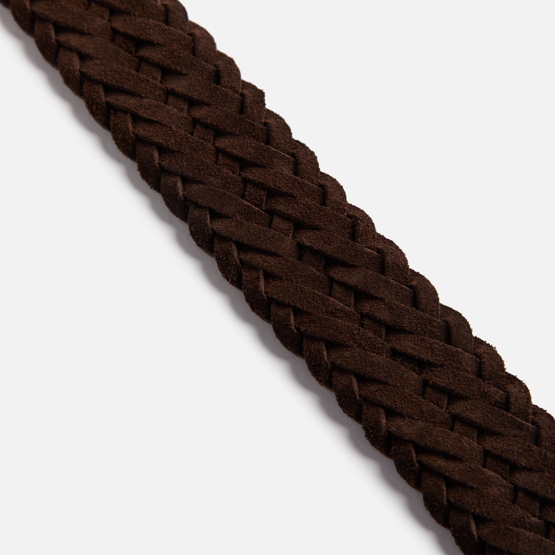 Men Kith Anderson's Suede Woven Belt - Brown