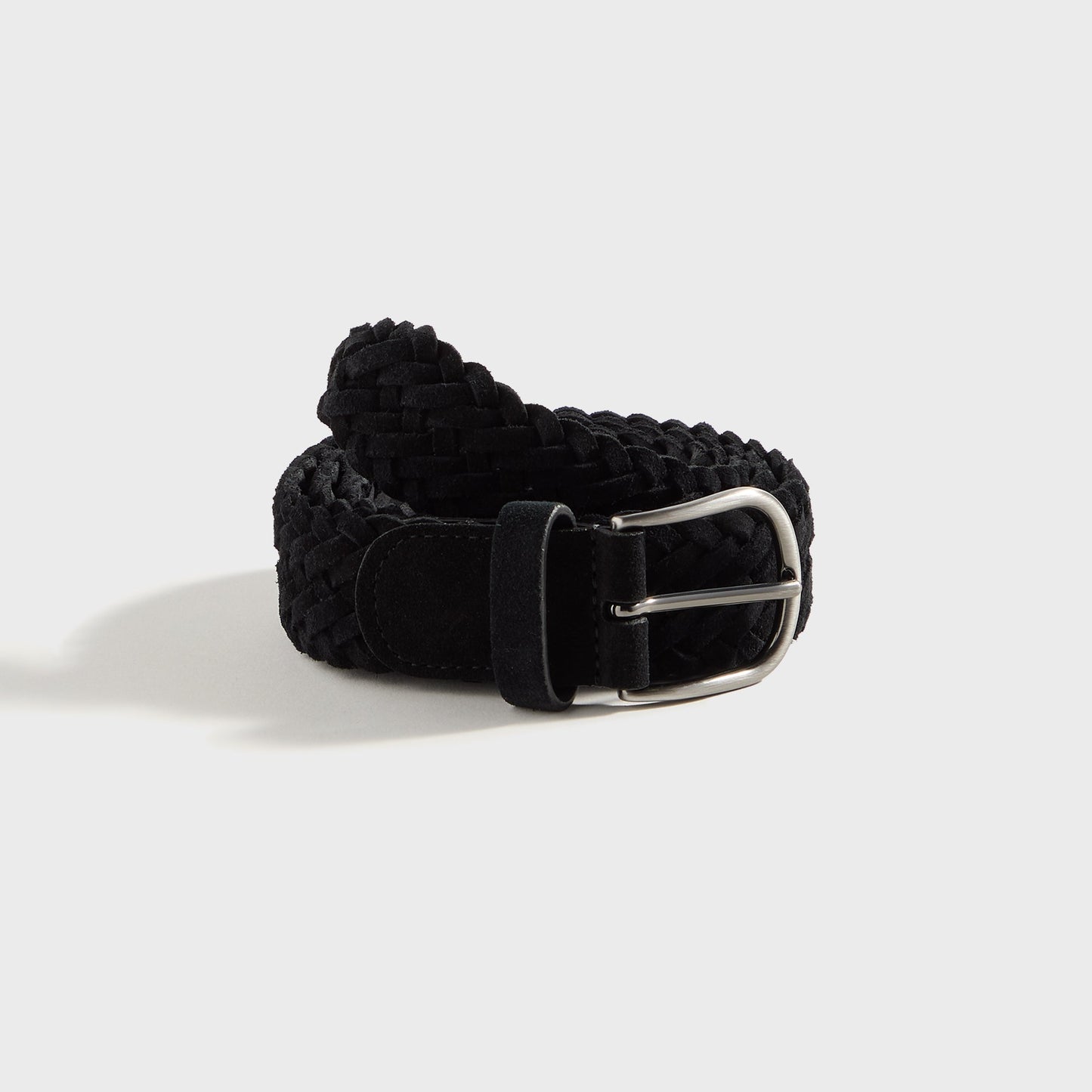 Men Kith Anderson's Suede Woven Belt - Black