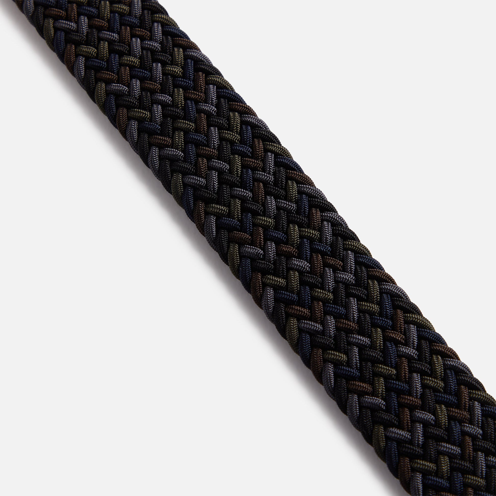 Men Kith Anderson's Multi Color Stretch Woven Belt - Blue / Grey / Black
