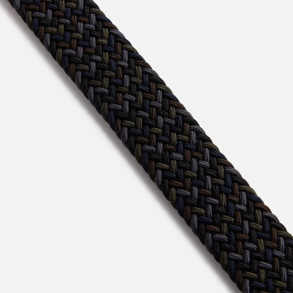 Men Kith Anderson's Multi Color Stretch Woven Belt - Blue / Grey / Black