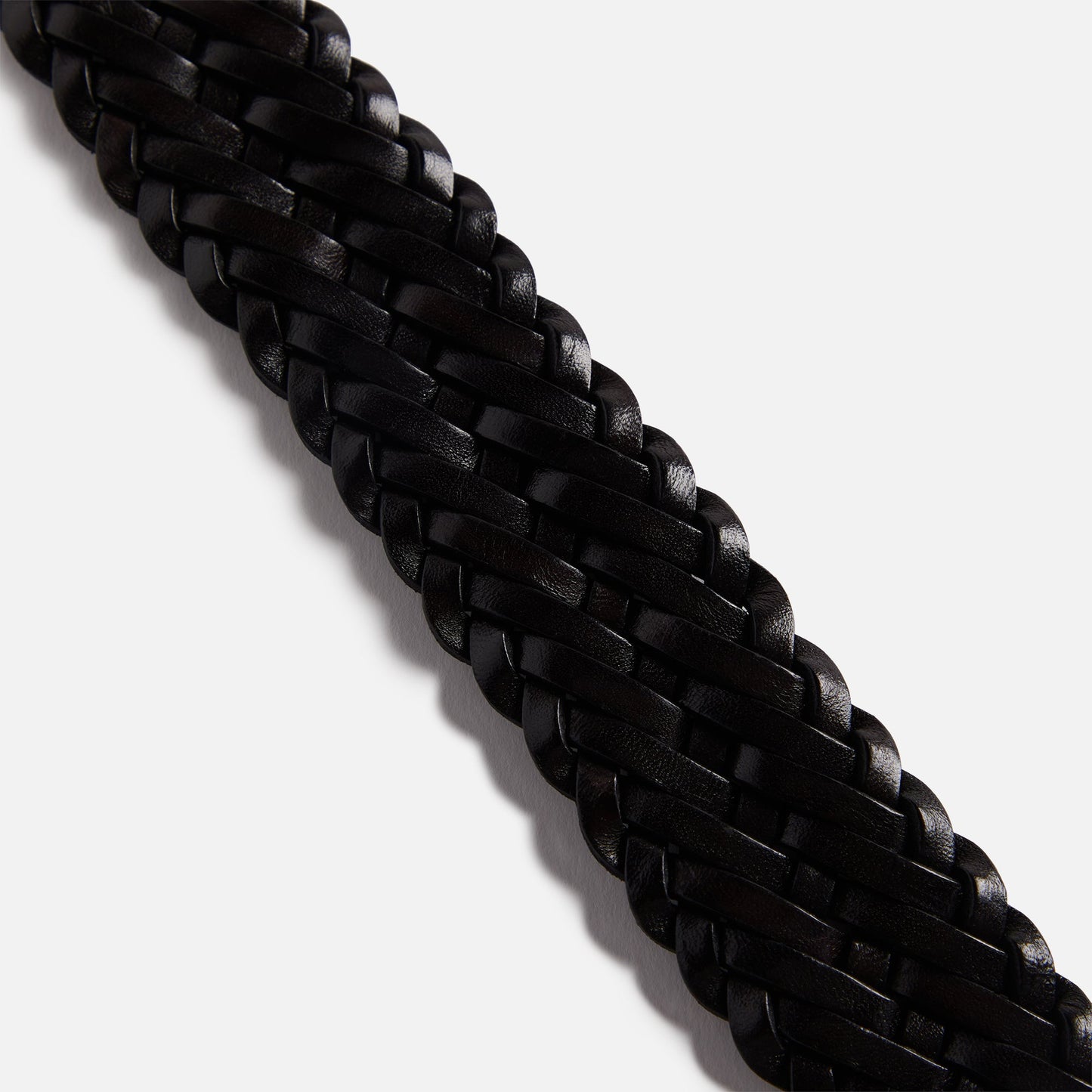Men Kith Anderson's Woven Leather Belt - Brown