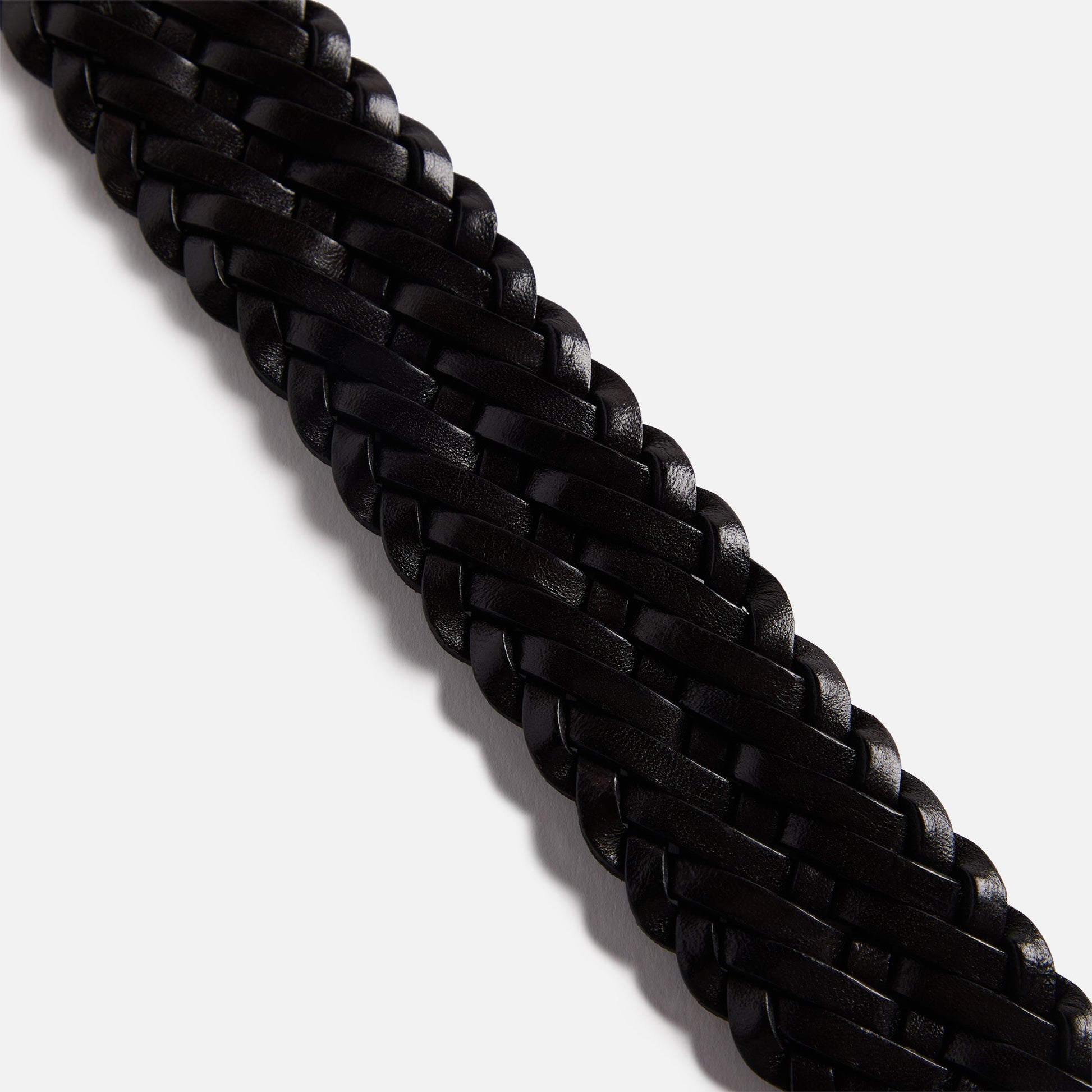 Men Kith Anderson's Woven Leather Belt - Brown