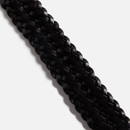 Men Kith Anderson's Woven Leather Belt - Brown
