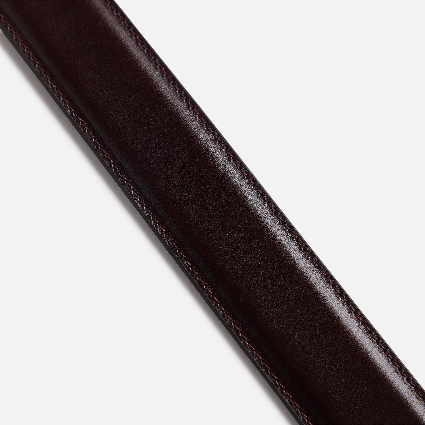 Men Kith Anderson's Stitched Trimmed Semi Formal Leather Belt - Oxblood
