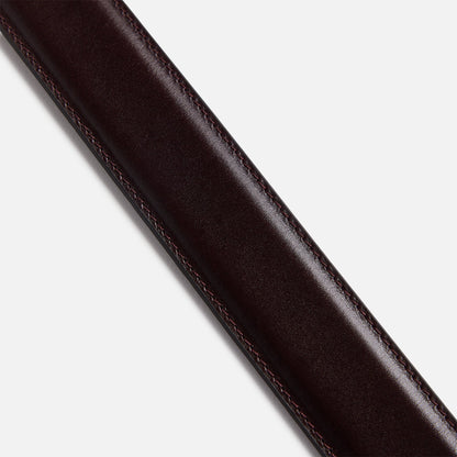 Men Kith Anderson's Stitched Trimmed Semi Formal Leather Belt - Oxblood