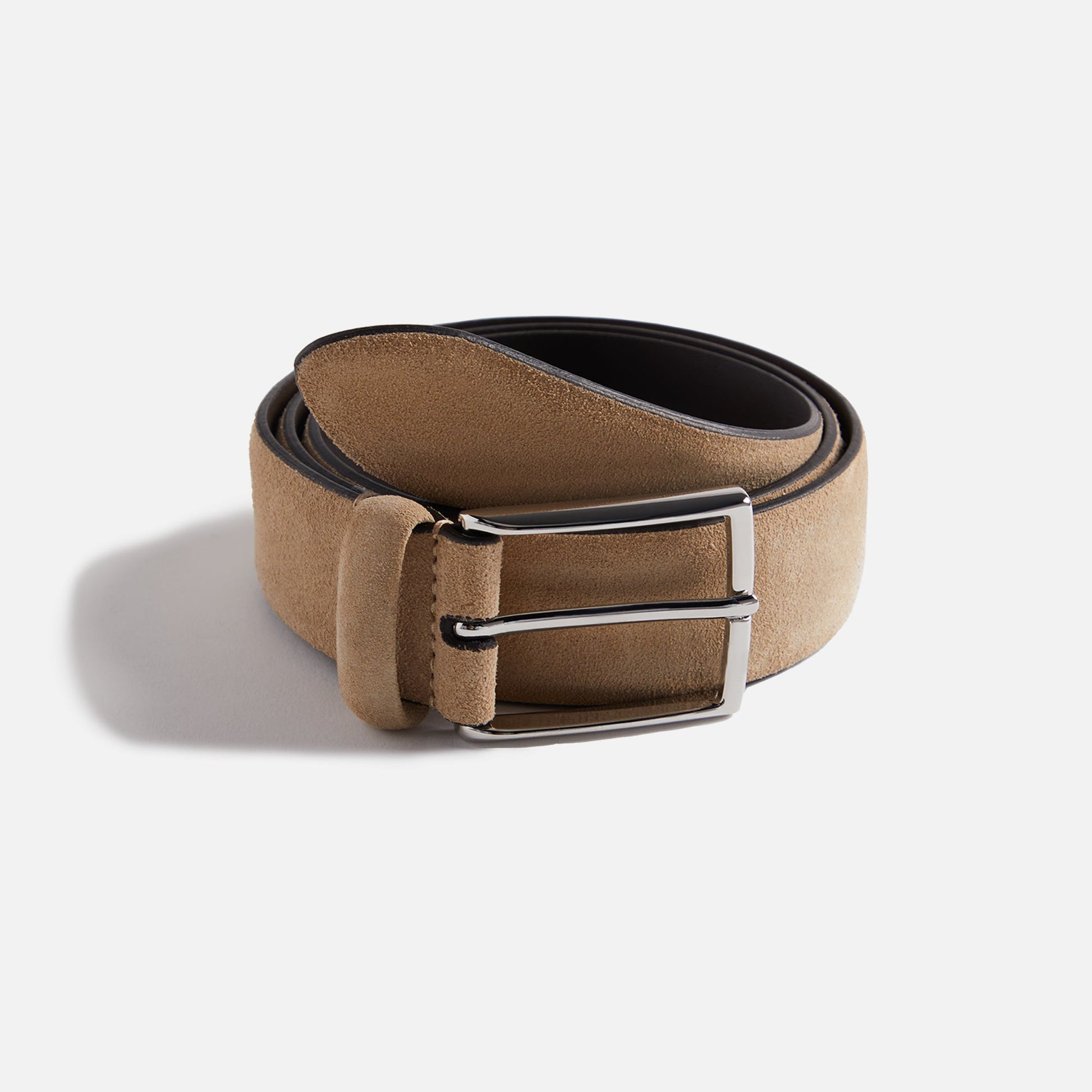 Men Kith Anderson's Suede Semi Formal Belt - Tan