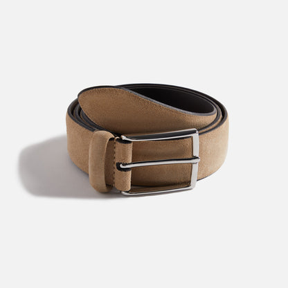 Men Kith Anderson's Suede Semi Formal Belt - Tan