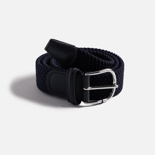 Men Kith Anderson's Classic Stretch Woven Belt - Navy