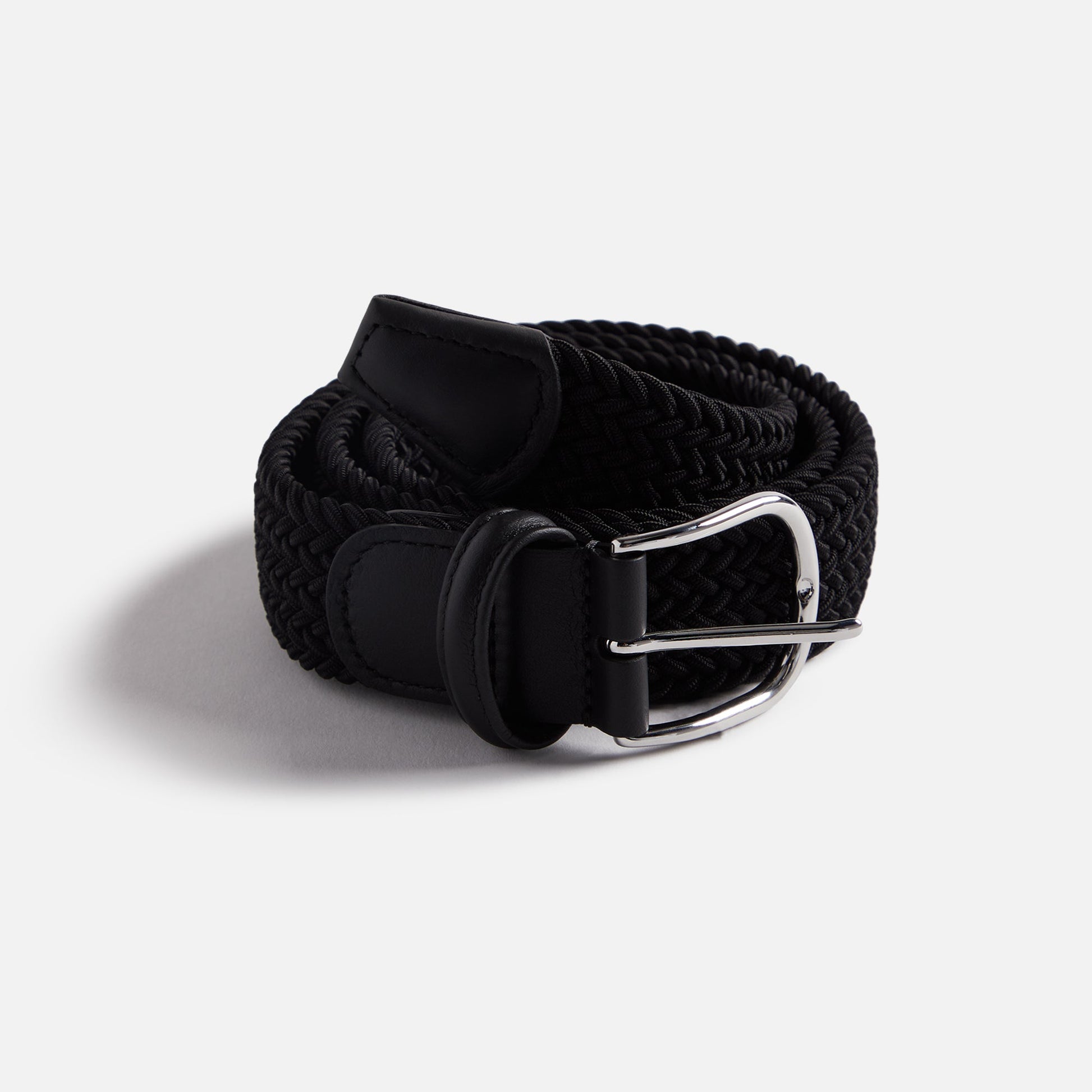 Men Kith Anderson's Classic Stretch Woven Belt - Black
