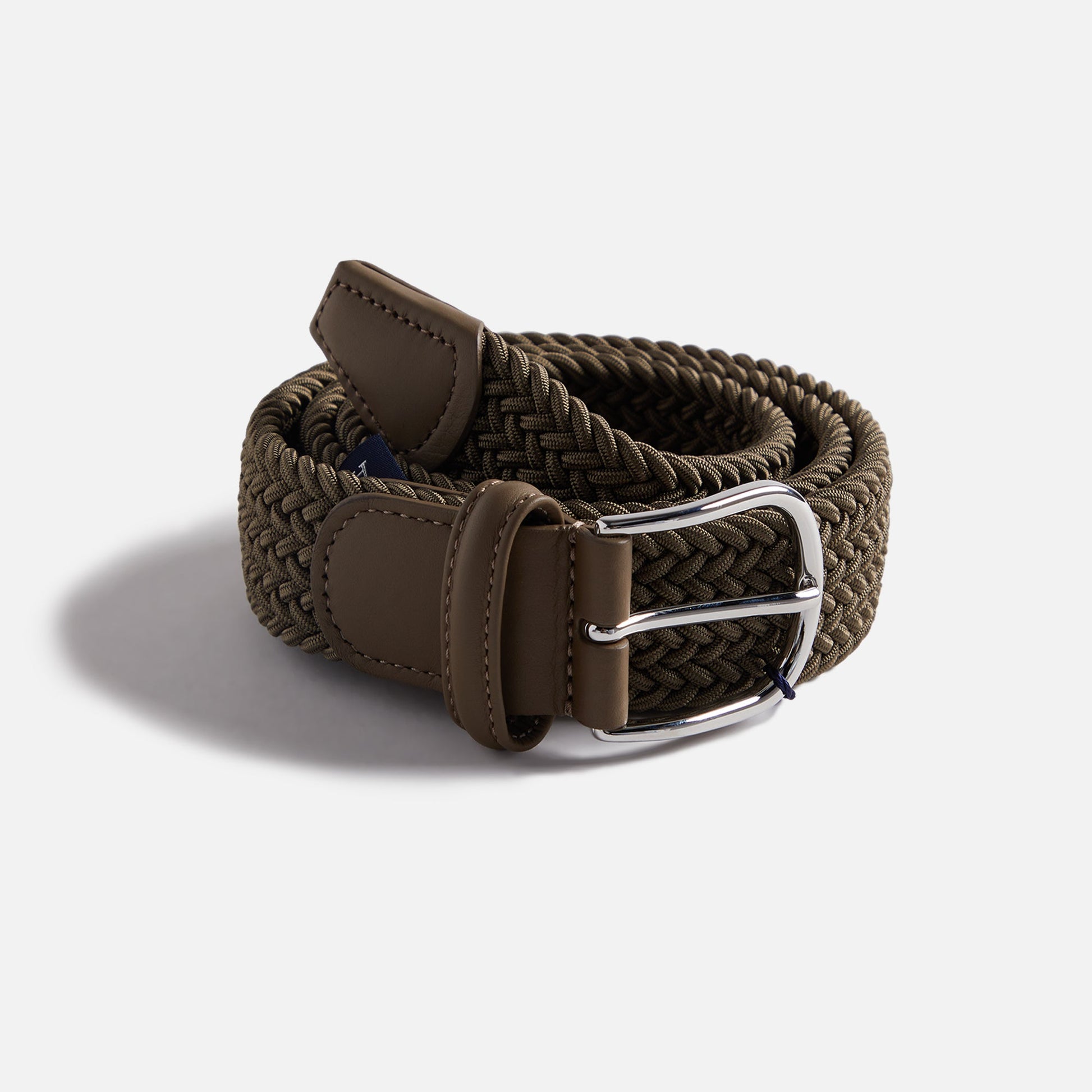 Men Kith Anderson's Classic Stretch Woven Belt - Khaki