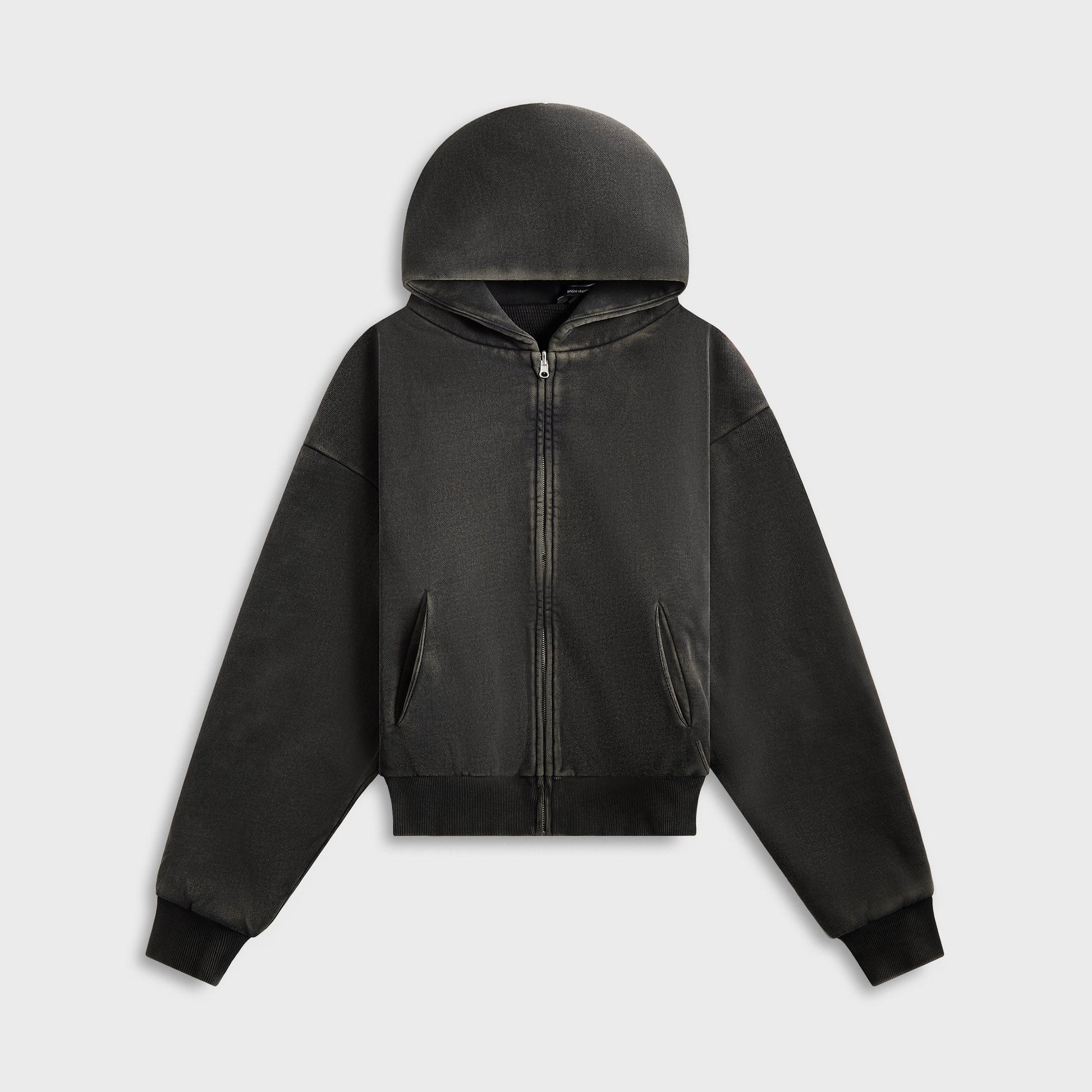 Men Kith Entire Studios Thermal Hoodie - Washed Black