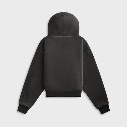Men Kith Entire Studios Thermal Hoodie - Washed Black
