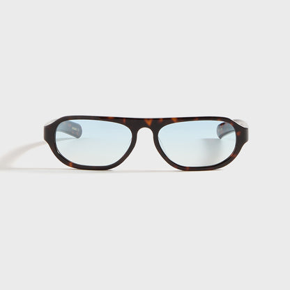 Men Kith Flatlist Penn - Dark Tortoise / Blue Gradient Lens