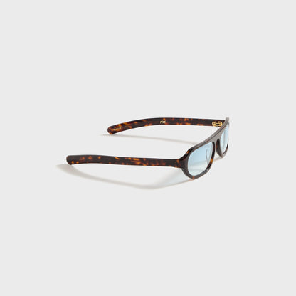 Men Kith Flatlist Penn - Dark Tortoise / Blue Gradient Lens