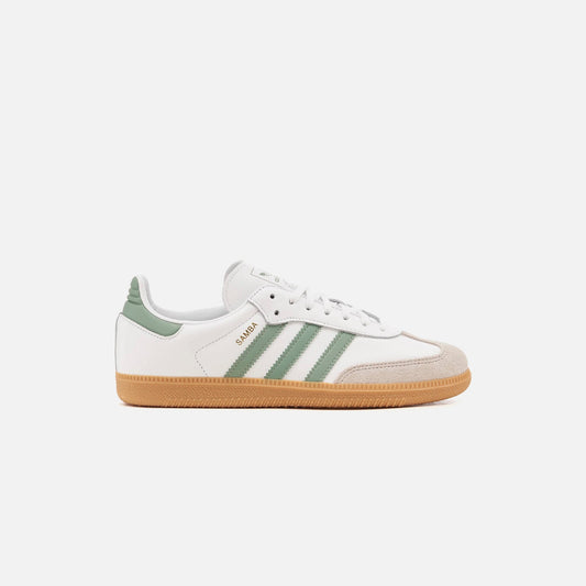 Kids Kith adidas Kids Samba OG - Cloud White / Silver Green / Gum