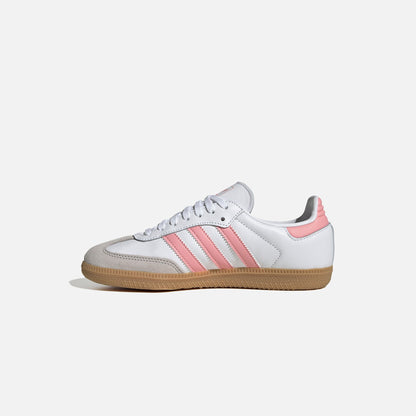 Kids Kith adidas Junior Samba OG - White / Semi Pink Spark / Gum