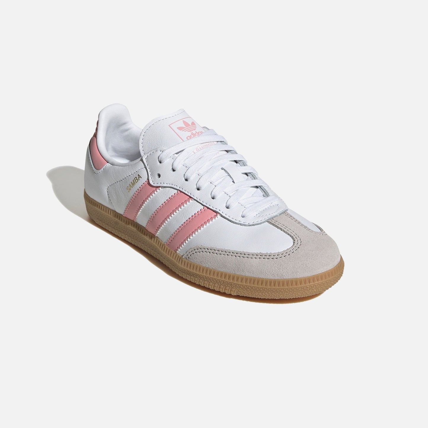 Kids Kith adidas Junior Samba OG - White / Semi Pink Spark / Gum